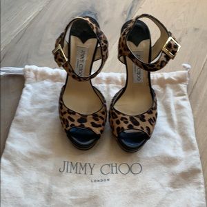 Jimmy Choo heels in leopard and black